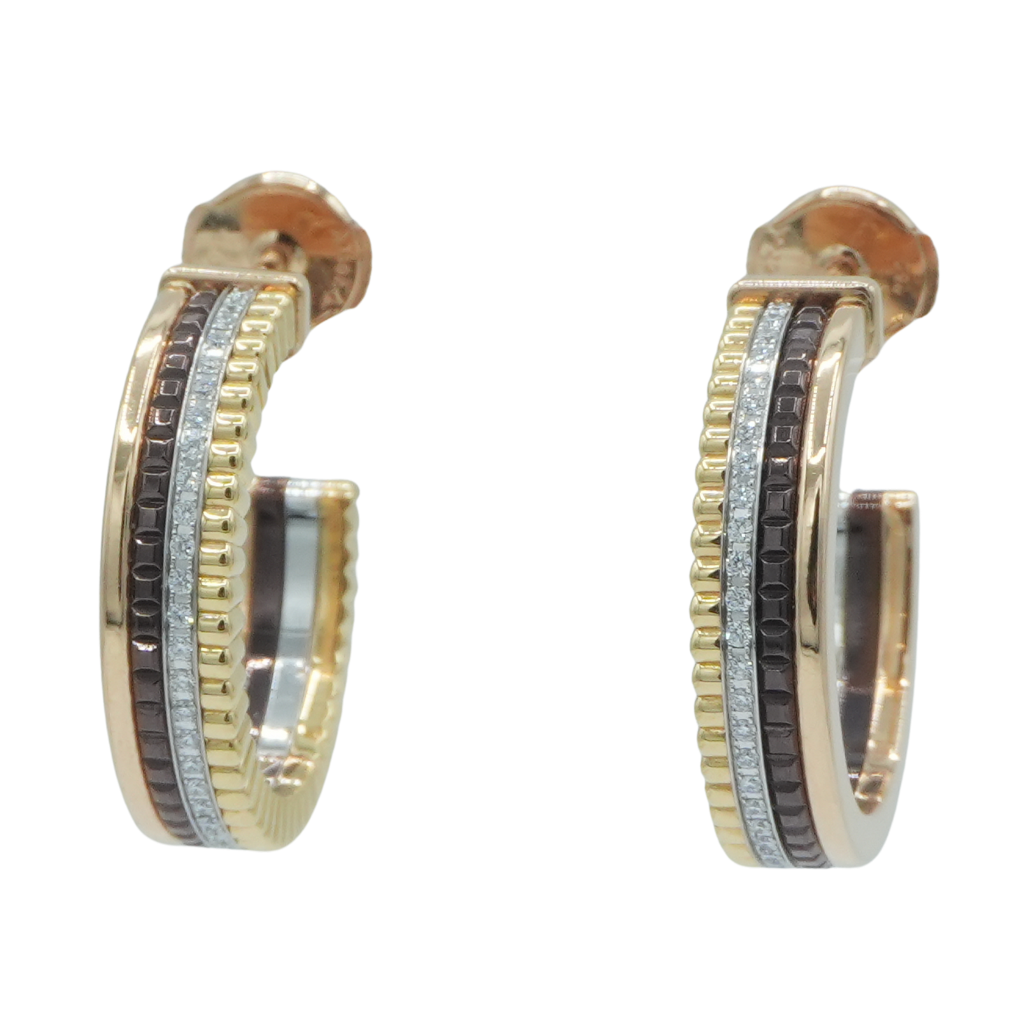BOUCHERON Quatre Classique Hoop Earrings – Small (Gold / Diamond)