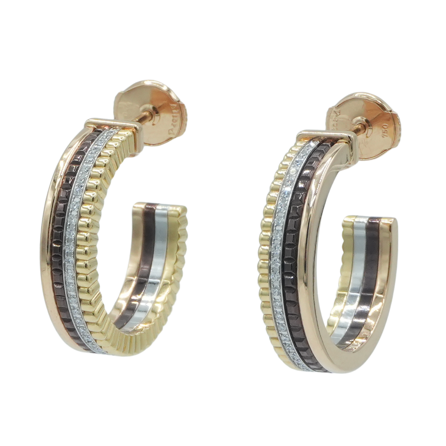 BOUCHERON Quatre Classique Hoop Earrings – Small (Gold / Diamond)