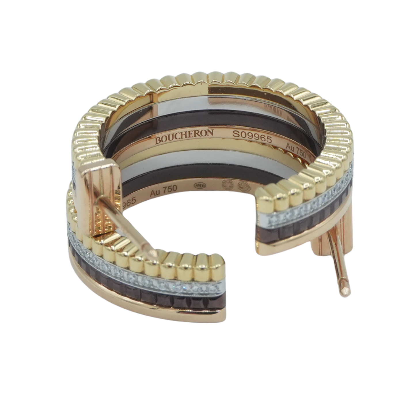 BOUCHERON Quatre Classique Hoop Earrings – Small (Gold / Diamond)