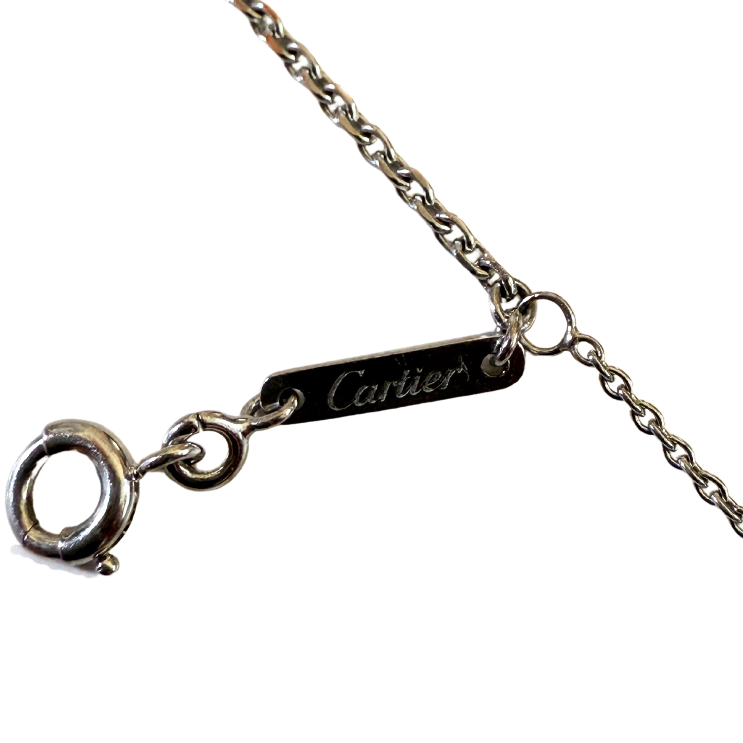 CARTIER K18 White Gold C Heart Necklace  39cm/41cm 8g